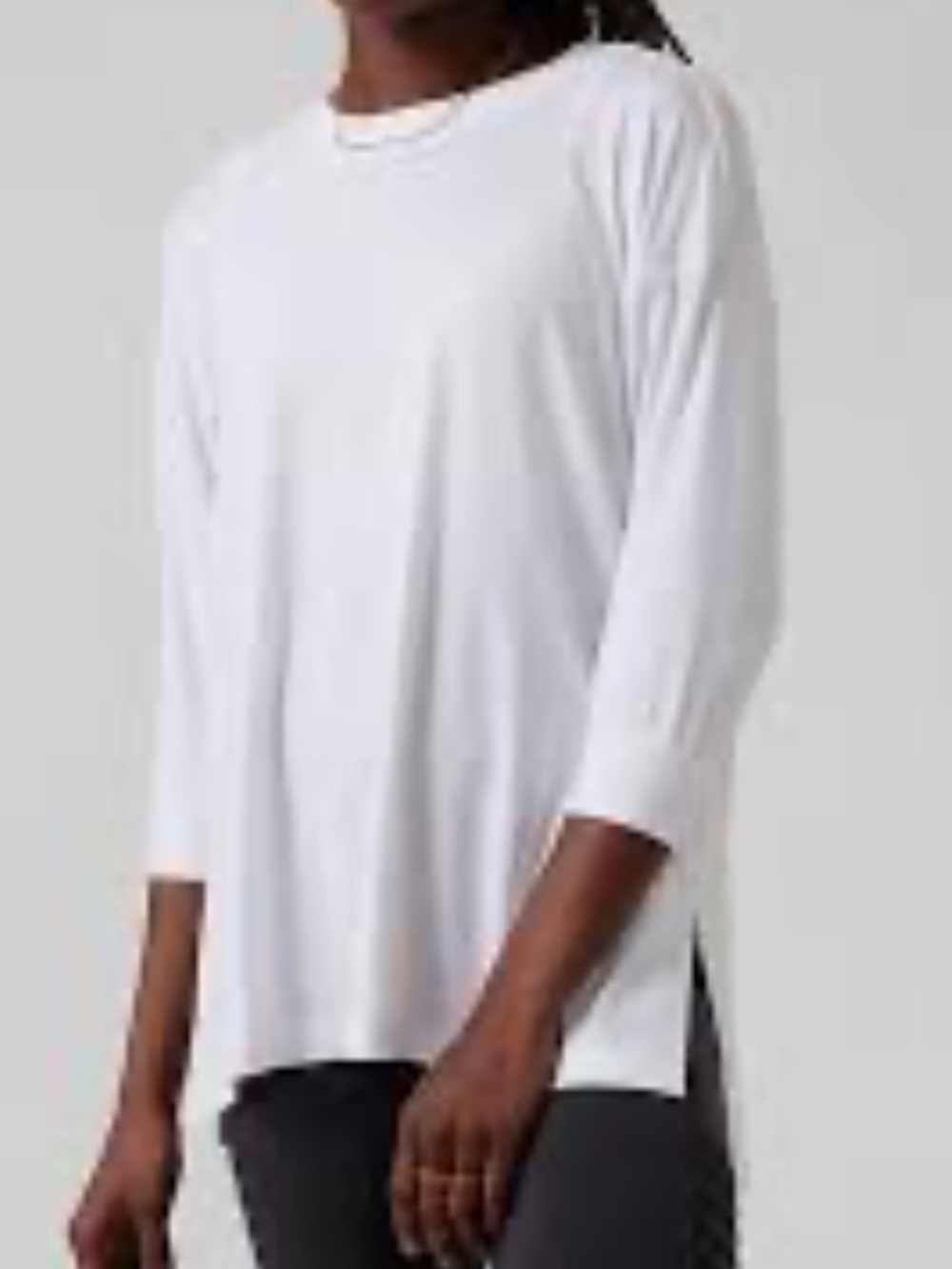 Athleta inspire White Relaxed Longline oversized Tunic Top – Size S